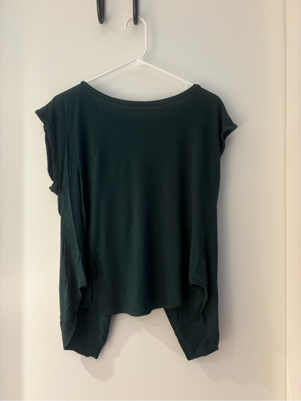 Wilfred Dark Green Draped Short Sleeve Top
